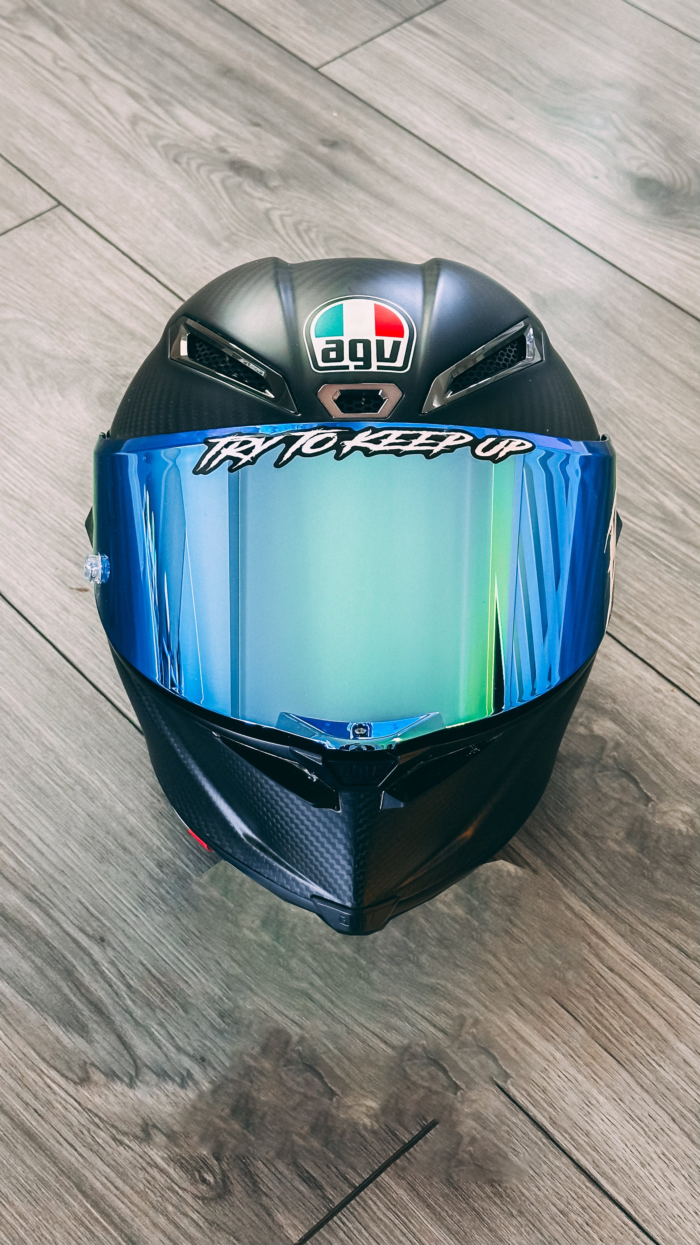 Try To Keep Up Visor Sticker